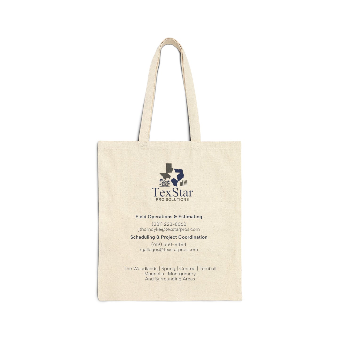 CUSTOM TexStar Pro Solutions Cotton Canvas Tote Bag