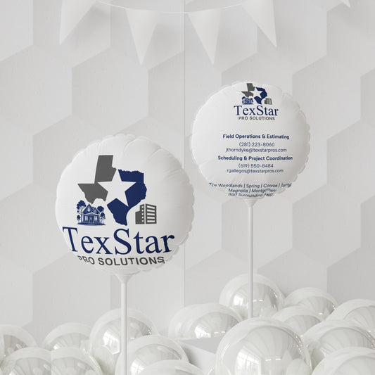 CUSTOM TexStar Pro Solutions Balloon (Round and Heart-shaped), 11"