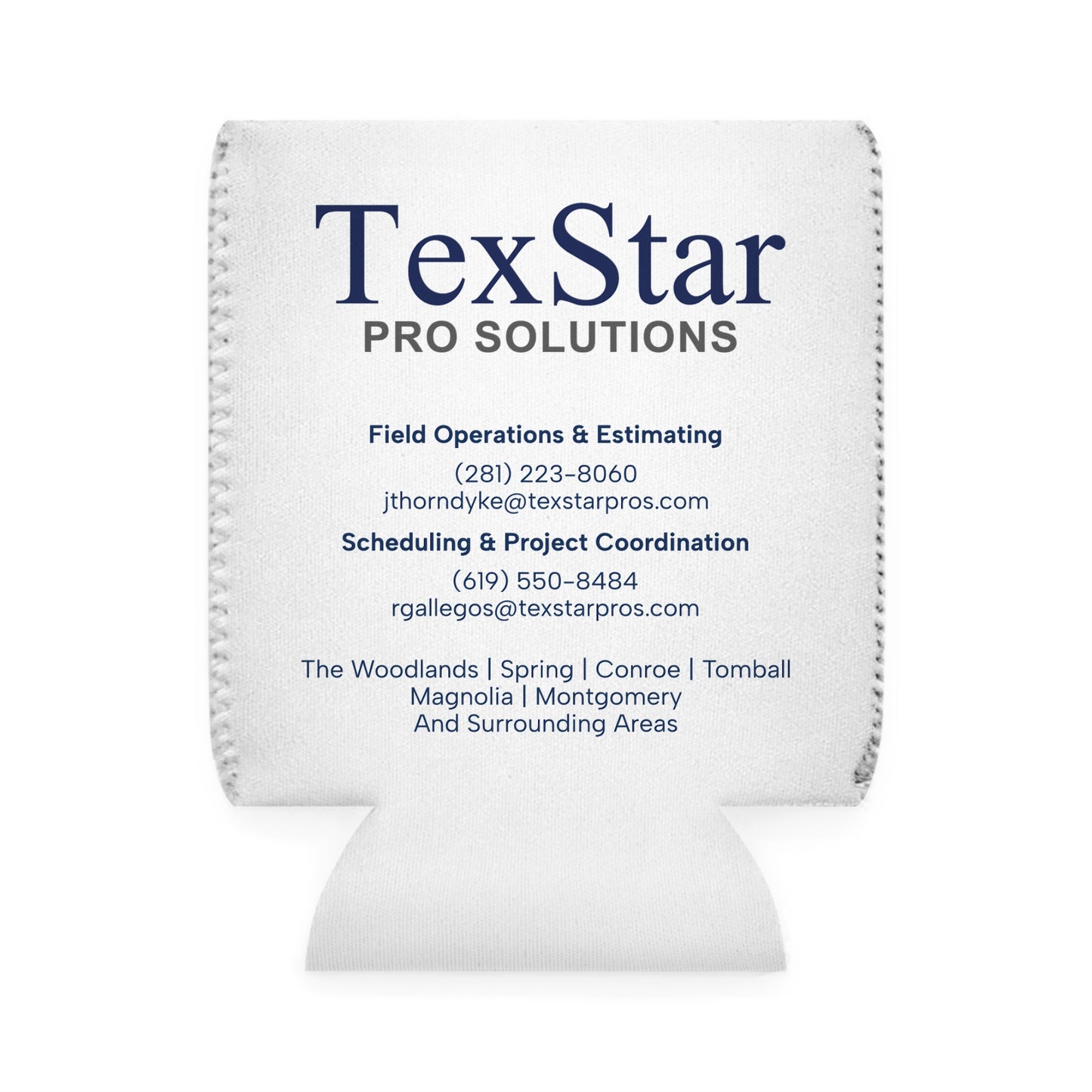 CUSTOM TexStar Pro Solutions Can Cooler Sleeve